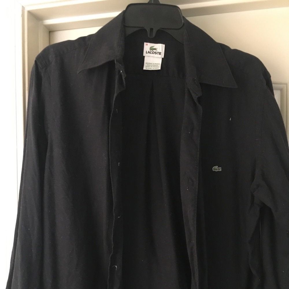 Authentic Lacoste Dress Shirt Size 38 Black